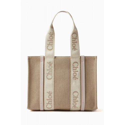 Chloé - Medium Woody Tote Bag in Linen