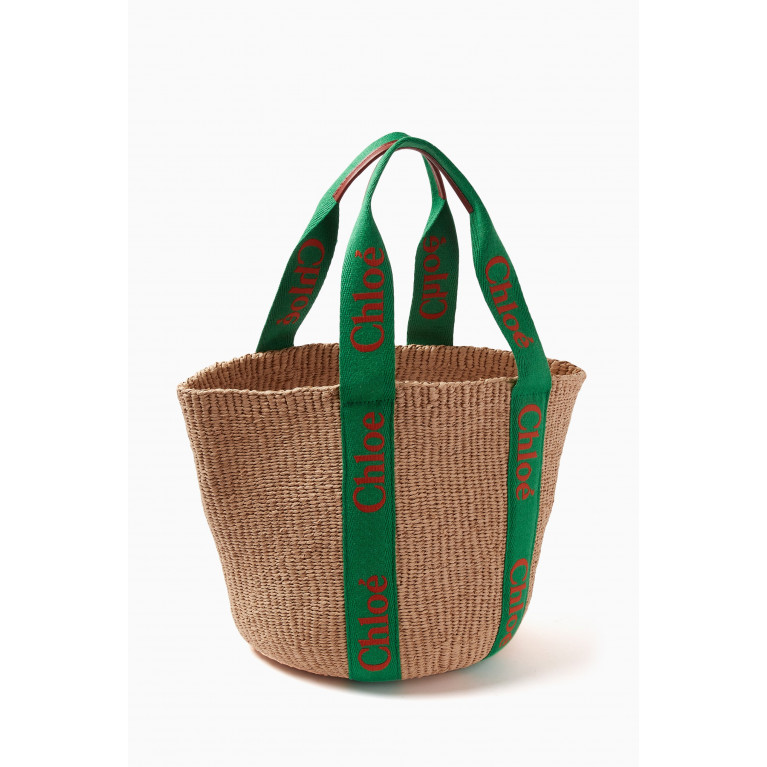 Chloé - x Mifuko Woody Large Basket Bag in Fair-trade Paper
