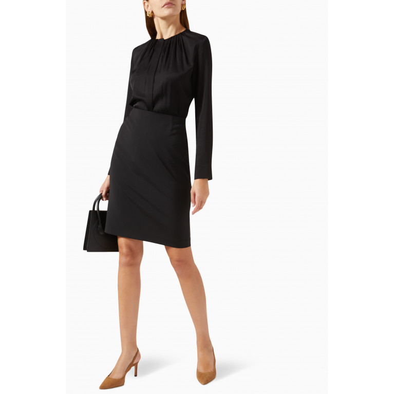 Boss - Vileah Slim-fit Pencil Skirt in Virgin Wool
