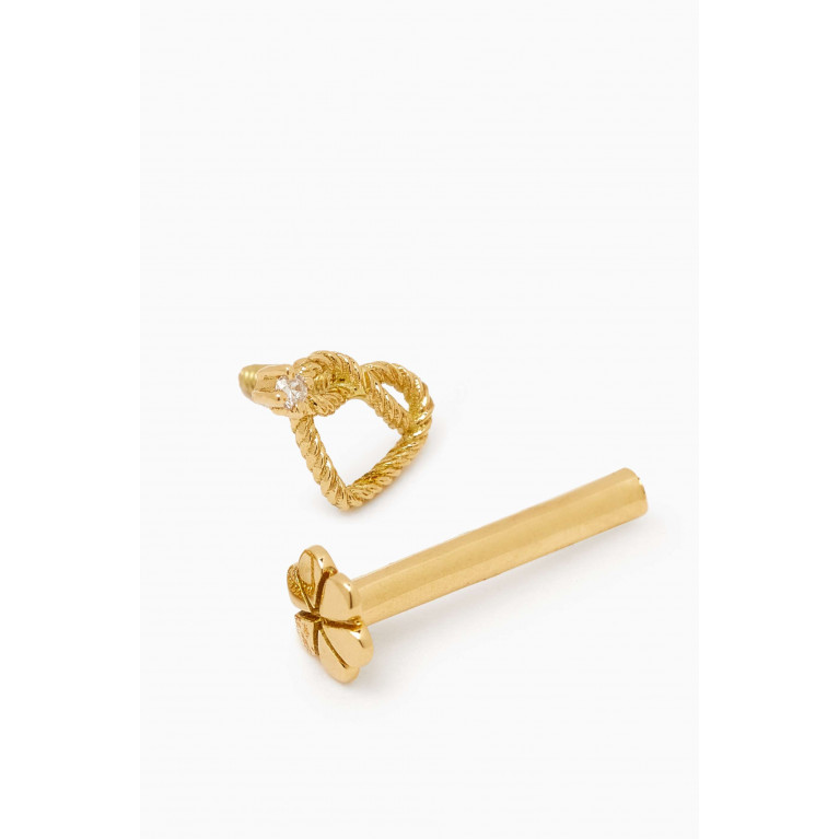 MKS Jewellery - Mini Promise Diamond Single-Stud Earring in 18kt Gold