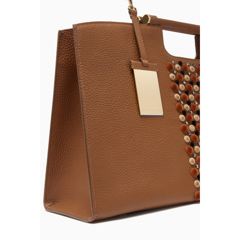 Marina Raphael - Bureau Crystal Embellished Bag in Leather