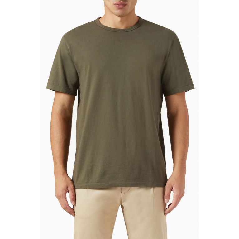 Vince - Garment Dyed T-shirt in Cotton Jersey Brown