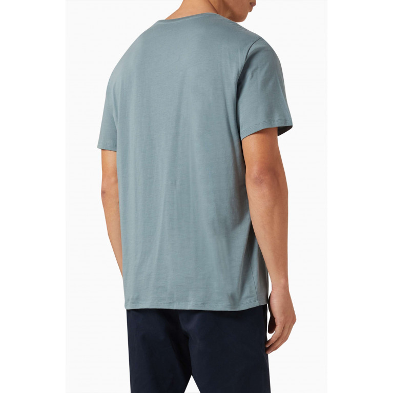 Vince - Crewneck T-shirt in Pima Cotton Blue