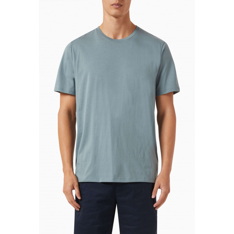 Vince - Crewneck T-shirt in Pima Cotton Blue