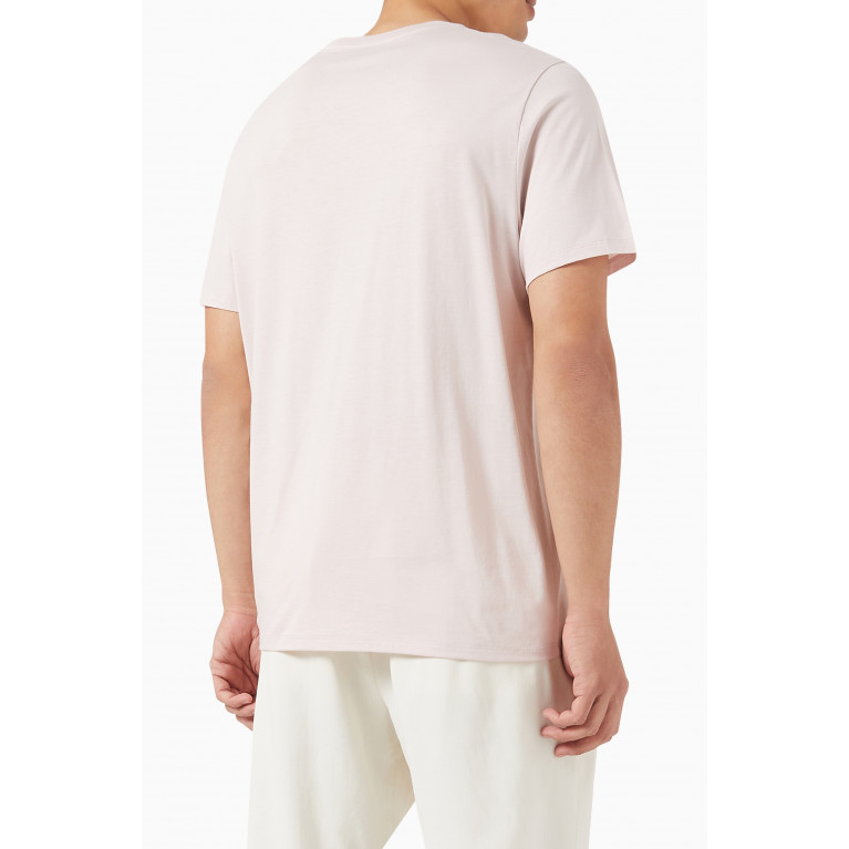 Vince - Crew Neck T-shirt in Pima Cotton Pink