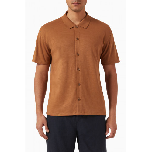 Vince - Variegated Jacquard Shirt in Cotton-knit