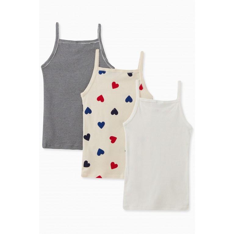 Petit Bateau - Assorted Chemise Top in Cotton, Set of 3