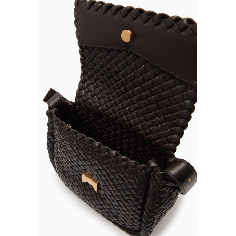 Bottega Veneta - Cobble Shoulder Bag in Intreccio Leather