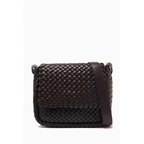 Bottega Veneta - Cobble Shoulder Bag in Intreccio Leather