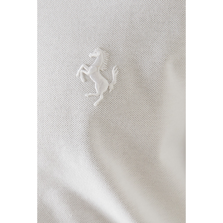 Ferrari - Polo Shirt in Organic Cotton Piqué White