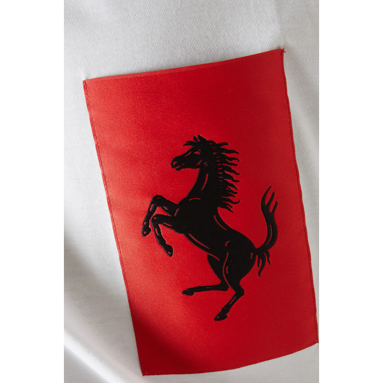 Ferrari - Horse Pocket T-shirt in Cotton Jersey White