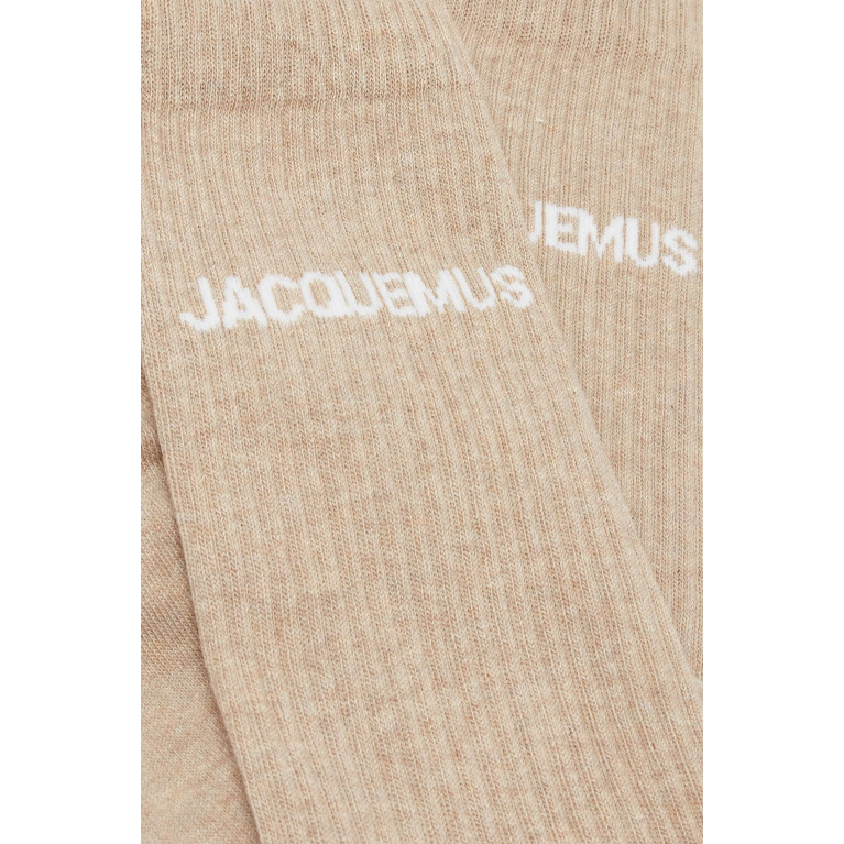 Jacquemus - Les chaussettes Jacquemus Logo Socks in Organic Cotton-blend