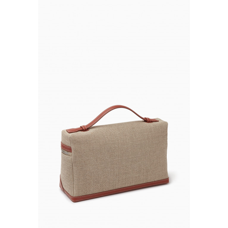 Loro Piana - Extra Pocket Pouch L27 Bag in Calfskin leather & Linen