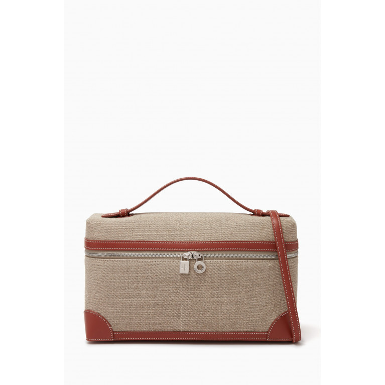 Loro Piana - Extra Pocket Pouch L27 Bag in Calfskin leather & Linen