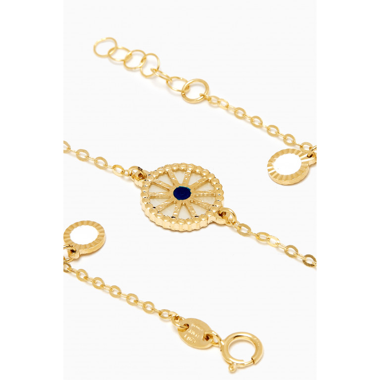 Damas - Amelia Dubai Mother of Pearl Charm Bracelet in 18kt Gold