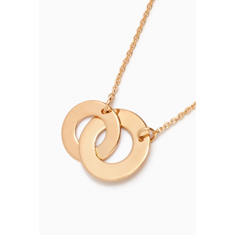 Damas - Galeria Intertwined Disc Necklace in 18kt Gold