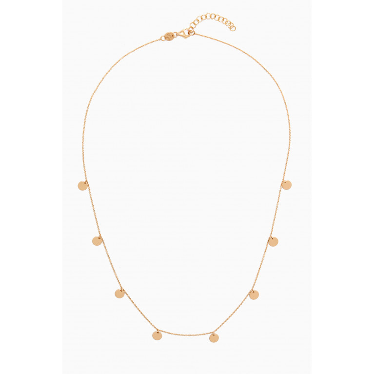 Damas - Galeria Disc Charm Necklace in 18kt Gold