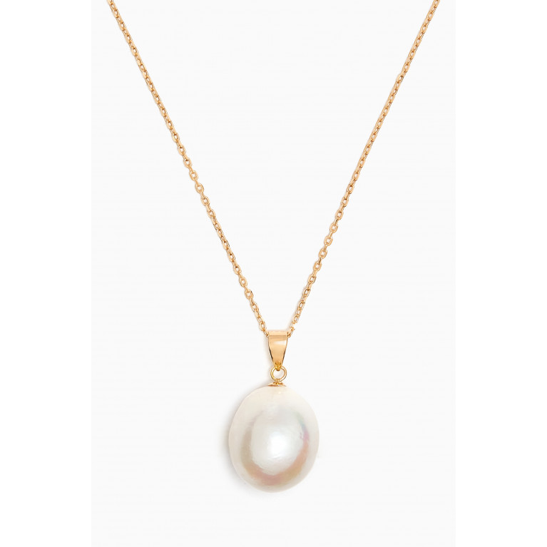 Damas - Kiku Freshwater Pearl Pendant Necklace in 18kt Gold