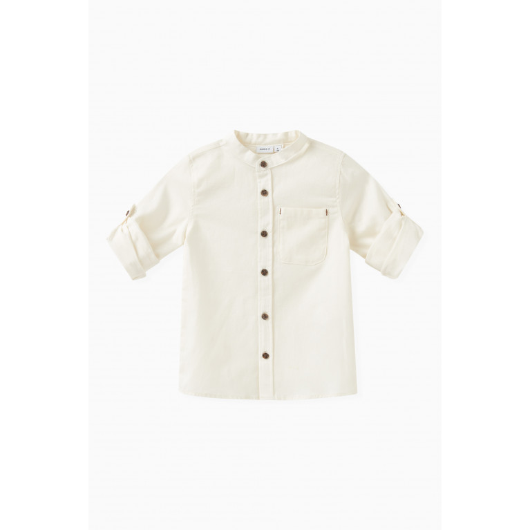 Name It - Buttoned Shirt in Organic Cotton White