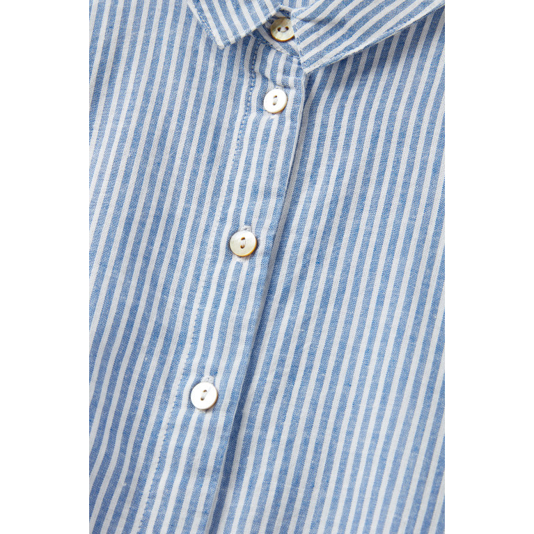Name It - Striped Knot-detail Shirt in Cotton