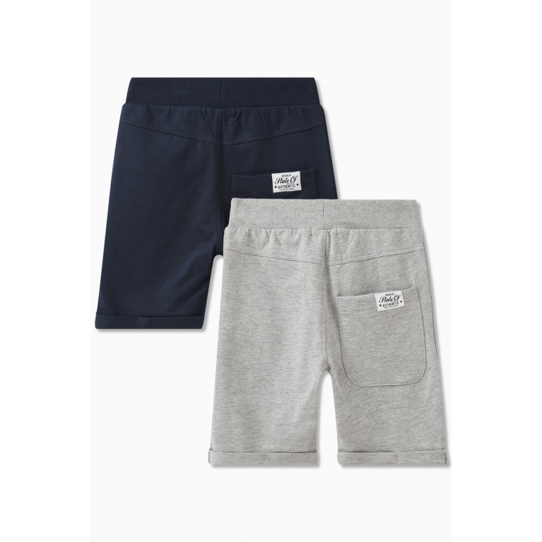 Name It - Drawstring Sweat Shorts in Cotton, Set of 2 Grey