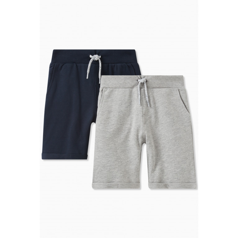 Name It - Drawstring Sweat Shorts in Cotton, Set of 2 Grey