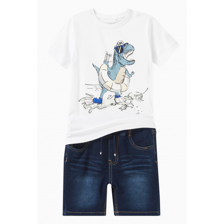 Name It - Dinosaur Print T-shirt in Cotton