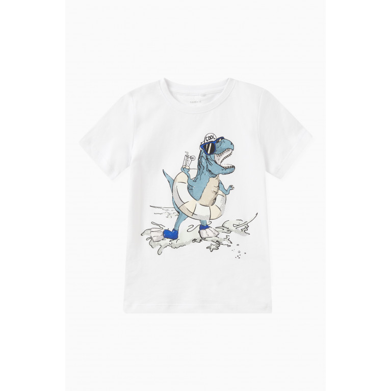 Name It - Dinosaur Print T-shirt in Cotton