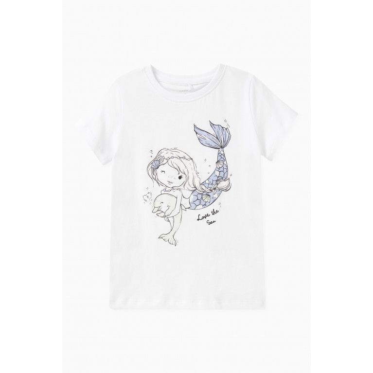 Name It - Mermaid Print T-shirt in Cotton