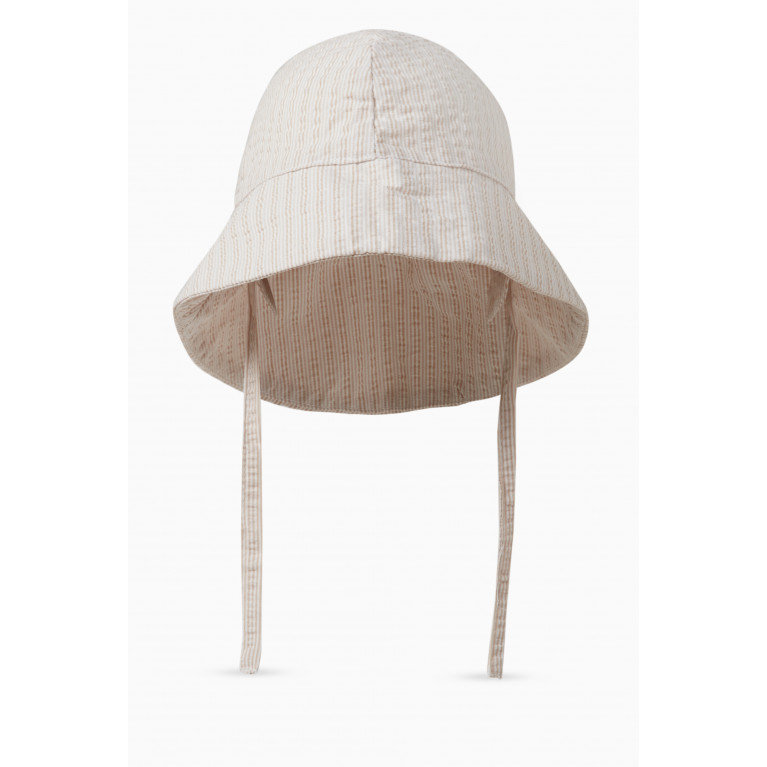 Name It - Striped Sunhat in Cotton Yellow