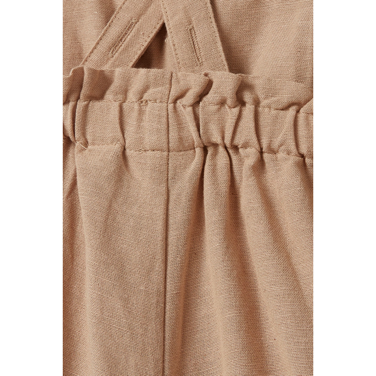 Name It - Ruffled Dungarees in Viscose-blend Neutral