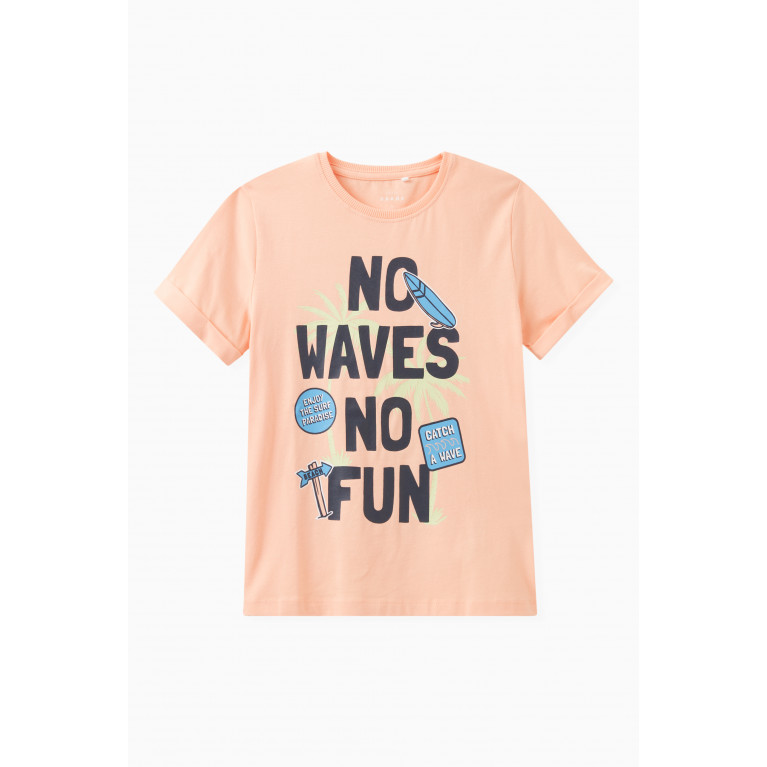 Name It - Graphic Print T-shirt in Cotton Jersey Pink