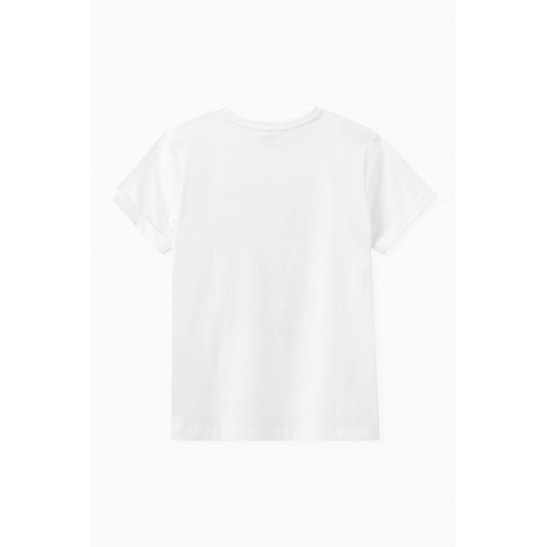 Name It - Graphic Print T-shirt in Cotton Jersey White