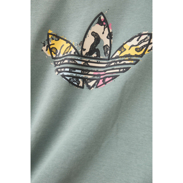 Adidas - Trefoil Crop T-Shirt in Cotton Jersey