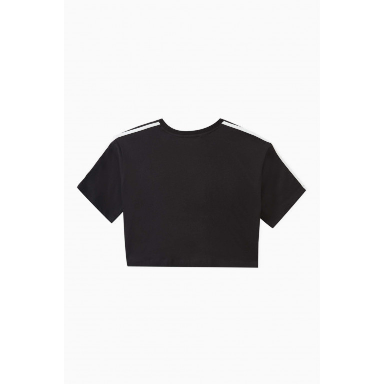 Adidas - Logo Stripes T-shirt in Cotton