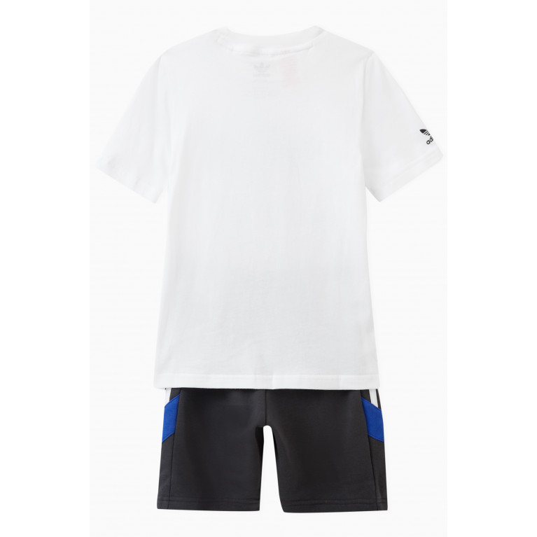 adidas Originals - Trefoil T-shirt & Shorts Set in Cotton Jersey