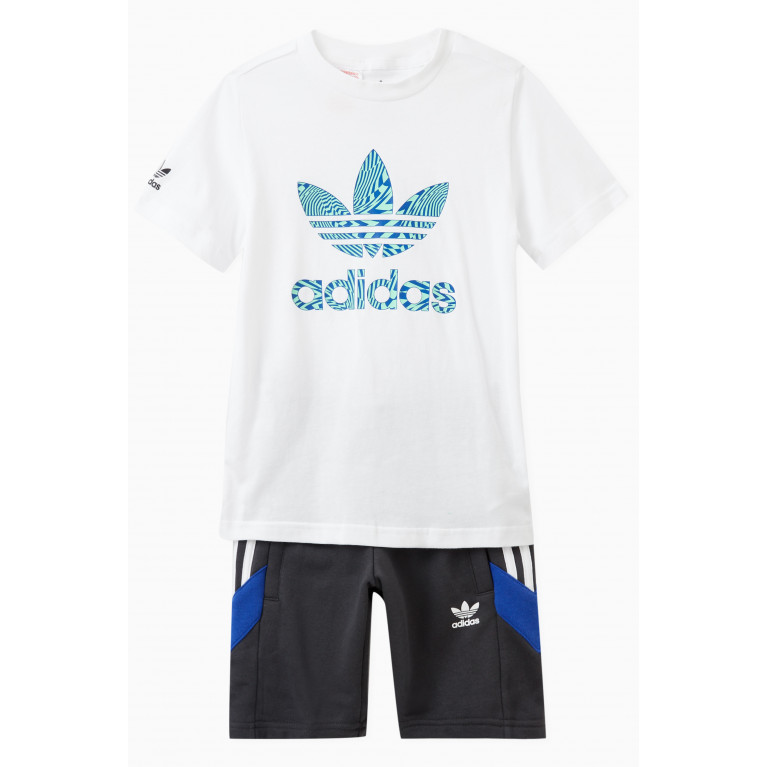 adidas Originals - Trefoil T-shirt & Shorts Set in Cotton Jersey