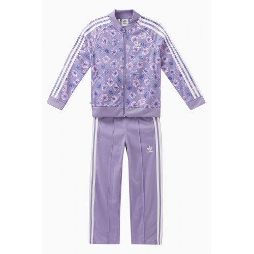 adidas Originals - Floral Tracksuit Set in Recycled Polyester Tricot