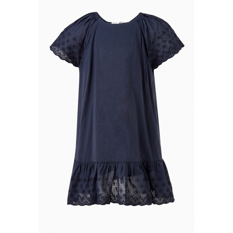 Name It - Fiona Embroidered Dress in Cotton Blue