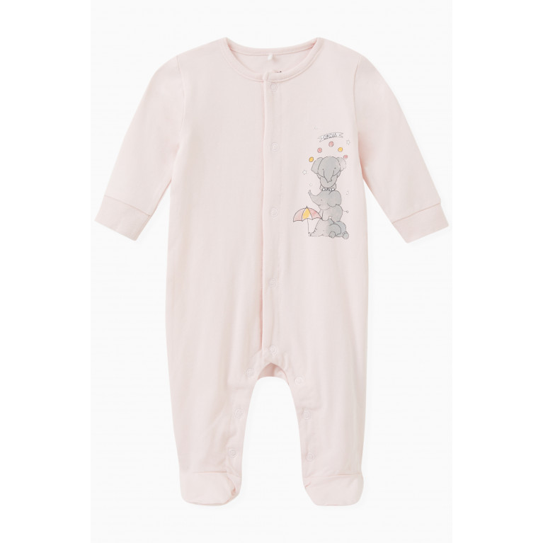 Name It - Printed Sleepsuit in Jersey Pink