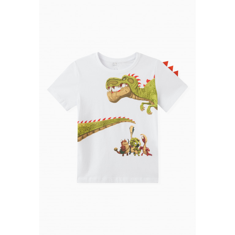 Name It - Gigantosaurus T-shirt in Cotton Jersey White