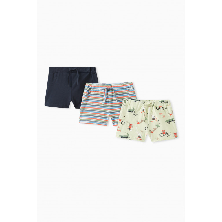 Name It - Graphic Print Shorts, Pack of Three