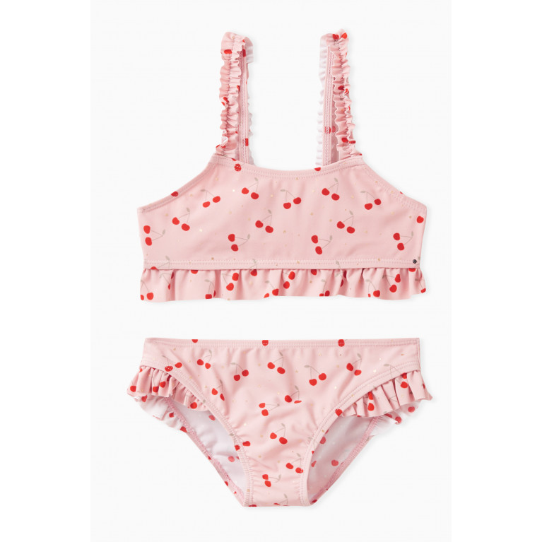 Name It - Cherry Print Bikini Set in Stretch Nylon