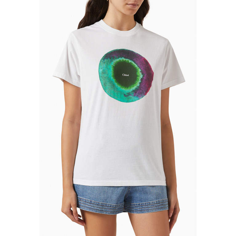 Chloé - Fusion-print T-shirt in Cotton-jersey