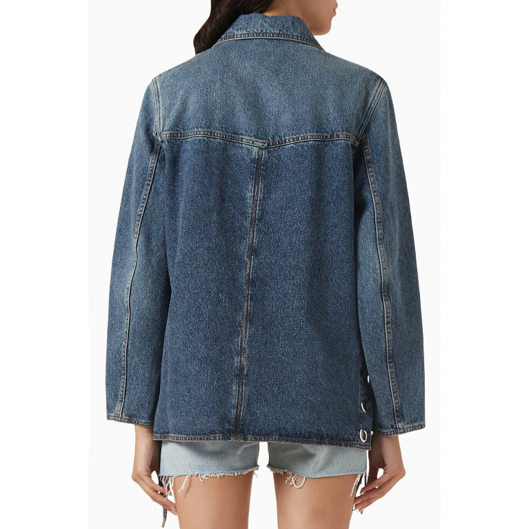 Chloé - Lace-up Shirt in Recycled Denim