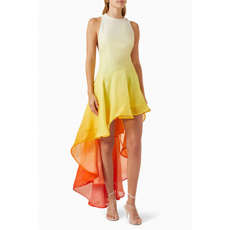 Zimmermann - Wonderland Waterfall Mini Dress in Silk-linen Organza