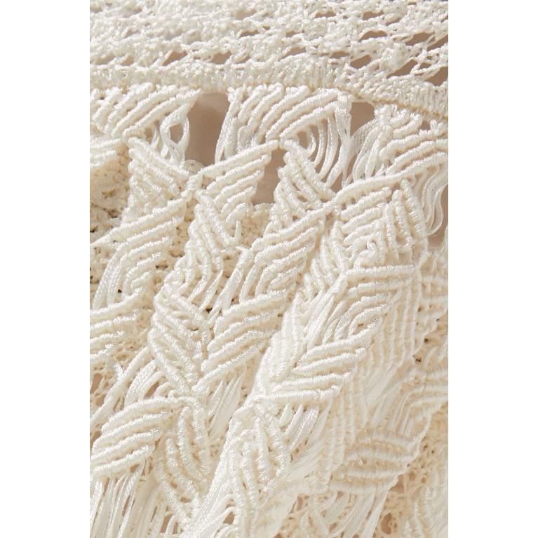 Zimmermann - Wonderland Macramé Fringed Tunic in Crochet Knit