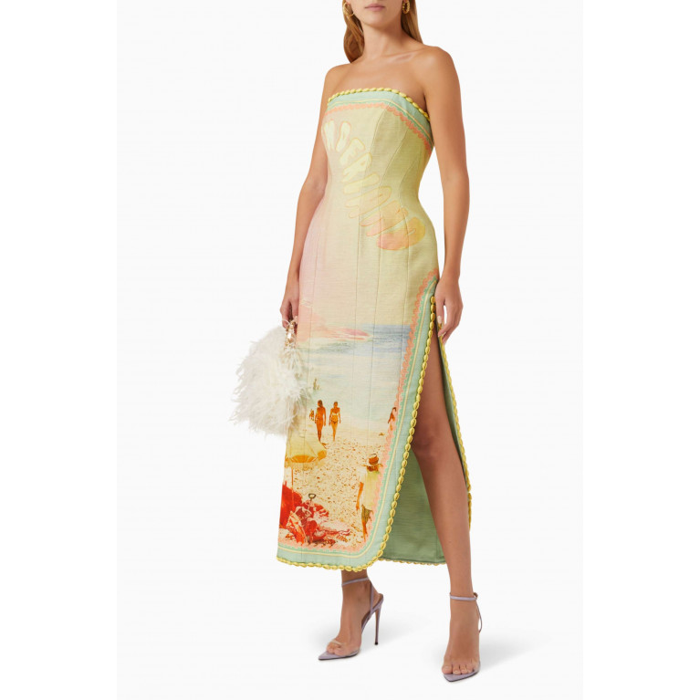 Zimmermann - Coaster Structured Midi Dress in Cotton