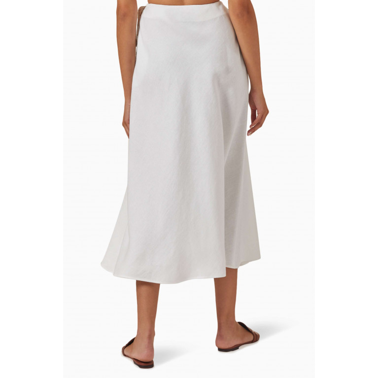 Loro Piana - Tania Wrap Midi Skirt in Linen