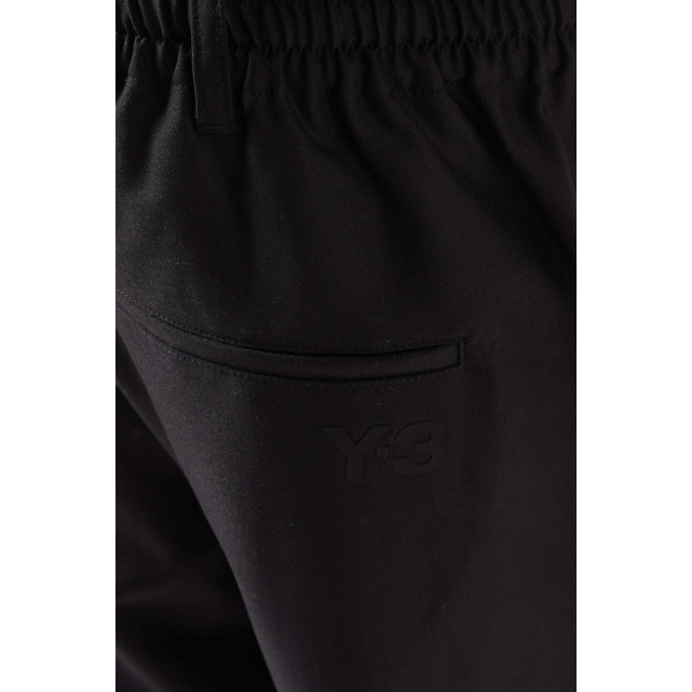 Y-3 - 3-Stripes Refined Cuffed Pants in Wool